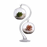 Flat Bottom Micro Landscape Bottle Creative Decor Hanging Glass Terrarium Elegant Design for Home Decorators, Desktop, Living Room, Weddings
