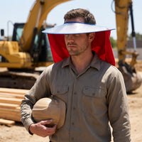 Hard Hat Sun Shade with Reflective Brim for Construction Site Safety