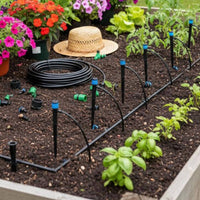 82 Pieces Adjustable Drippers Micro-Irrigation Irrigation Kit Water Saving Automatic Micro-Irrigation Irrigation System Customizable Schedule Garden Dripper Kit for Greenhouse