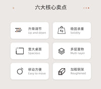 床边桌可移动升降家用卧室简易床头小桌子网红沙发边几办公带轮子 经典黑 59-80高 五星静音滑轮【移动办公√高 五星静音滑轮度可调】+稳固不晃
