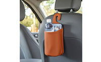 Hanging Car Seat Organizer with Hook Leather-Like Car Organizer with Cup Holder Easy to Clean Compact for Commuters