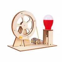 DIY Hand Cranked Generator Model Kit Easy to Assemble Physics Experiment Set for Students, Kids, Science Fair