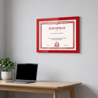 Self-adhesive magnetic frame, modern information frame for shop, office & door, double-sided, portrait or landscape format, certificate frame