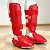 Shin and Instep Guards Acolchado Shin Guards with Foot Protector Flexible Protector Espinilla Y Empeine for Fighting Artists
