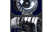 doubleSpool Turbofan Model Silver and Black Metal Turbofan Model Detailed