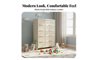 Large Capacity Plastic Tiered Storage Drawers Multi-Purpose Organizer Cabinet Space-Saving Drawer Unit Rounded Corners for Children, Homeowners, Living Room, Playroom, Bedroom, Nursery