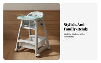 Adjustable Baby Dining Chair with Tray Safety Harness Multifunctional Toddler Dining Chair Safe & Odor-Safe Material Infant to Toddler Highchair Stable Pyramid Structure for Toddlers, Infants, Restaurant, Kitchen, Daycare Center, Playroom