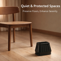 Chair Leg Floor Protectors, Furniture Table Feet Covers Silicone , Non Slip Pads for Hardwood
