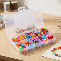Colorful Bead Kit with Case Acrylic Jewelry Making Kit with Beads Elastic DIY Bead Set Allcomplete for Classrooms