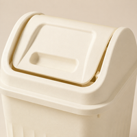Set of 2 Kitchen Bins 12L, Silent Flip Lid, Square, Brand New Polymer