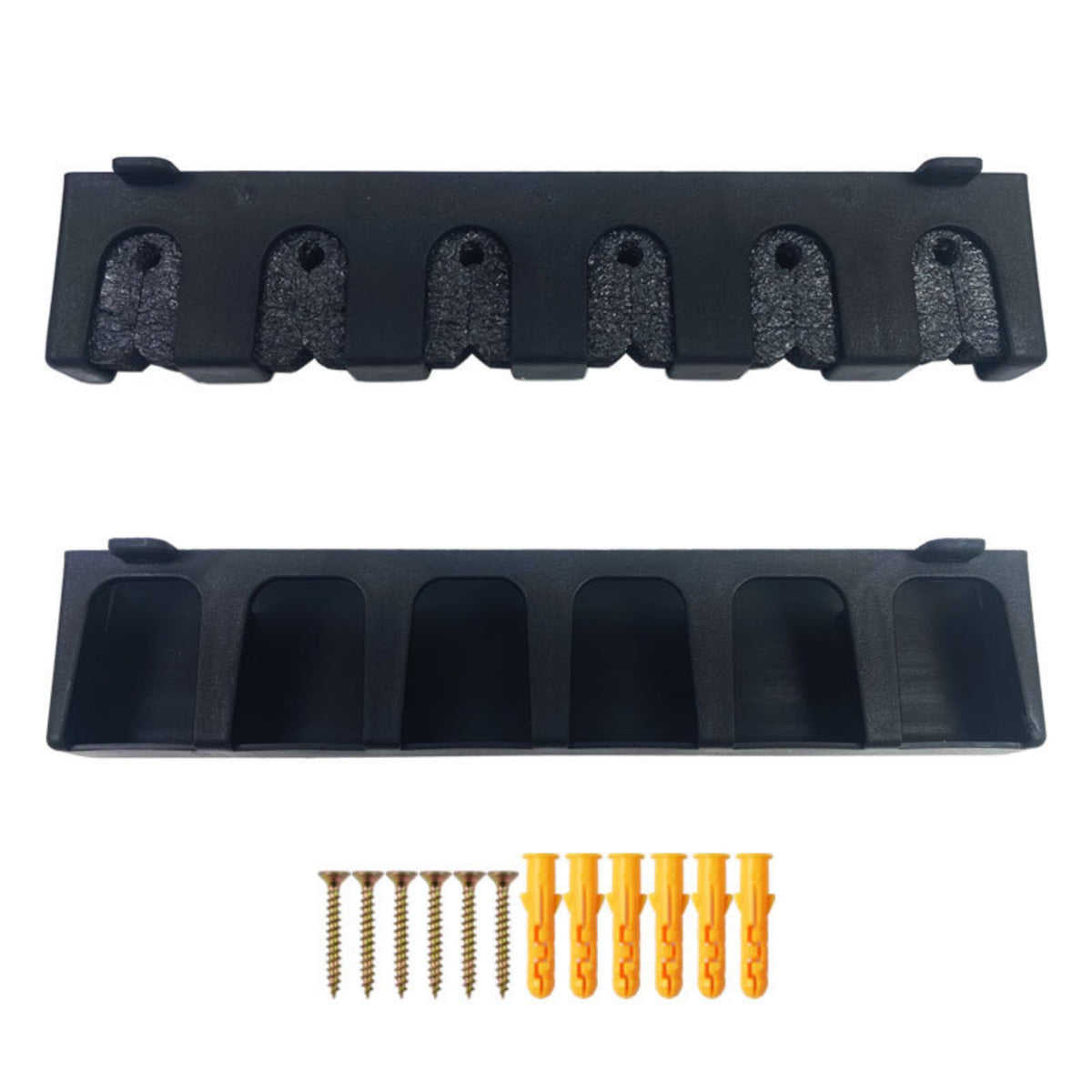 Sturdy ABS Material Wall Mounted Fishing Rod Rack Foam Grip Horizontal Fishing Rod Storage for Fishermen