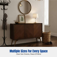 Hardwood Side Cabinet, Modern Minimalist, Vintage, Wall-Mounted, Living Room, Small Space