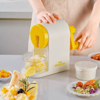 Manual Ice Crusher Non-Electric Hand Crank Snow Cone Machine DIY Fun Portable Shaved Ice Making for Children, Home, Parties