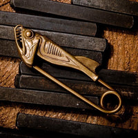 Vintage Fish Head Brooch and Keychain Accessory