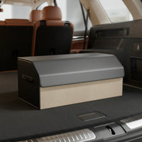 Car Trunk Organizer with Lid Foldable Trunk Organizer with Lid Car Storage Box Collapsible Hard-Sided for Travelers, Road Trips