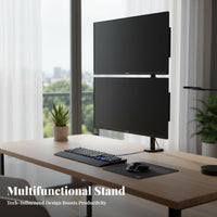 VESA Compatible Multi Monitor Desk Stand Height Adjustable Triple Monitor Stand Portrait & Landscape Rotation 3 Screen Desk Mount Ergonomic for, Designers, Traders, Workstation, Gaming Setup
