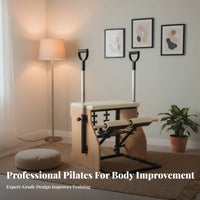 Maple Wood Construction Pilates Ladder Barrel Improves Posture Stretching Stretching Ladder Flexibility Training Wooden Pilates Arc Stable Frame for Beginners, People with Sedentary Lifestyles, Seniors, Gym