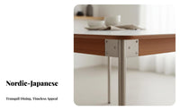 Retro Design Rectangular Dining Table Set Space-Saving Rectangular Wood-Top Table with Metal Legs Modern Design Household Furniture Easy to Clean for Small Apartment Dwellers, Homeowners, Young Adults, Kitchen, Break Premium-Grade T Nook, Living Room