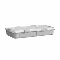 With casters Under-Bed Rolling Container Wheeled Design Rolling Storage Bin Low height Underbed Box Large Capacity for Students, Apartment Dwellers, Homeowners, Bedroom, Dorm Room, Closet
