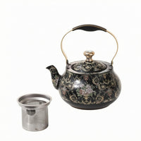Tea Kettle with Infuser Glossy Glazed Teapot with Infuser Easy to Clean