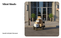 Portable Flatbed Cart Space Saving Foldable Base Truck Multipurpose Foldable Push Cart for Homeowners, Delivery Personnel, Home, Workshop, Factory