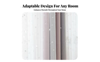 Creamy Type Integrated Double-Layer Curtain Blackout Room Darkening Panel Translucent Gauze Overlay Window Treatment Privacy Protection for Light Sleepers, Rotating Workers, Interior Decorators, Bedroom, Nursery