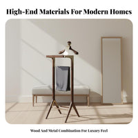 Multi-Functional Floor-Standing Suit Rack Vintage design Garment Stand Multifunctional Organizer Clothing Storage Sturdy and long-lasting for Adults, Professionals, Men, changing area, Walk-in Closet, Office