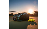 Multi-Compartment Racket Carrier 2-Way Carry Badminton Equipment Duffle Bag for Sports Club, Gym