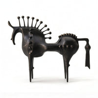 Horse Figurine with Raised Mane Minimalist Horse Figurine Textured Decor for Homeowners, Living Room, Bookshelf