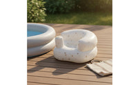 Multi-Functional Inflatable Baby Bath Stool Supportive Design Baby Learn-to-Sit Seat Built-in Air Pump Portable Infant Floor Seat for Poolside