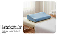 Slow Rebound Memory Foam Pillow Retains Shape Cervical Support Pillow High Elasticity for Adults, Students, Beauty Salon, Dormitory, Bedroom