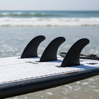3 Pieces Fiberglass Reinforced Thruster Fin Set Long-Lasting Nylon Plastic FCS Type Fins for Surfers