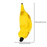 Banana Costume Funny Banana Costume with Head Opening Easy-Wear Apparel for Halloween, Dress-up Parties, Carnival