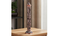 Vertical Scent Vessel Burner Carved Alloy Scent Vessel Burner Cylindrical Decor for Tea Room
