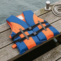 Front-Opening Adult Life Jacket V-Neck Sleeveless Life Vest Padded Flotation Vest Fitted for Adults