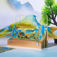 Creative Gift 3D Paper Carving Memo Pad Carved Tear-Remove Paper Sculpture Calendar Multi-Functional for Adults, Study Room, Home, School