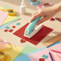 Handheld Hole Puncher for Loose-Leaf Binders and Cards, 1.5-5mm Round Hole Punch