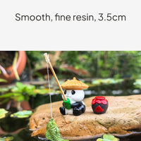 Resin panda figurine for aquarium