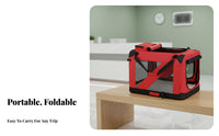 Breathable Mesh Panels Foldable Pet Crate Lightweight Portable Pet Crate Easy to Assemble Collapsible Dog Kennel Multiple Doors for Campers, Travelers, Outdoor, Outdoors, Camping, Indoors
