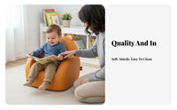 Learn-to-Sit Support Upholstered child's Armchair Soft and Cushioned child's Club Chair Padded Seat kids' Furniture Stable Design for Toddlers, Preschoolers, Parents, storytime Corner, Kindergarten, Nursery, Playroom