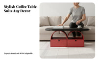 Minimalist Design Sleek Storage Table Cream Aesthetic Living Room Furniture Modern Simple Rounded Edges for Apartment Dwellers, Families with Children, Young Adults, Home, Lounge Area, Office