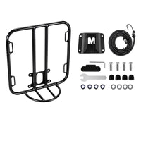 Front Bike Cargo Rack tube Front Bike Rack with Elastic Cord Rectangular for Commuters, Cyclists, Commuting, Errands