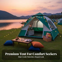Easy Setup Automatic Instant-Setup Tent Rainproof Outdoor Camping Tent Portable Waterproof Outdoor Shelter Sturdy for Campers, Beginners, Backpackers, Travel, Hiking, Beach, Park
