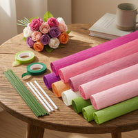 Paper Flower Making Kit Ribbed Glue Textured Craft Supplies for Hobbyists