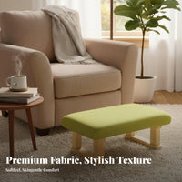 Space-Saving Design Upholstered Ottoman Comfortable Padded Seat Upholstered Low Stool Multifunctional Footrest adaptable for awayice Workers, Students, Seniors, Under Desk, Living Room, Bedroom, Entryway