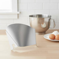 Rust-Resistant Stainless Steel Pouring Chute Dishwasher Safe Mixer Splash Guard Snap-on Design for Baking