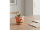 2 Pieces Cartoon Resin Planter Gift Idea Cute Pot Small Plant Holder Home Decor for Couples