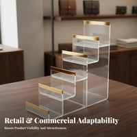 Acrylic Wallet Display Detachable Clear Acrylic Display Stand Multi-Tier Design Tiered Purse Holder for Collectors