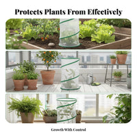 Reinforced Spiral Band Mesh Plant Cover Ground Stakes Protection Enclosure Translucent Plant Net Cage Lightweight