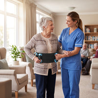 Gait Transfer Belt Padded Gait Belt with Handles Adjustable Medical Mobility Assist Strap for Caregivers, Patients, Bedside Transfers, Home Care